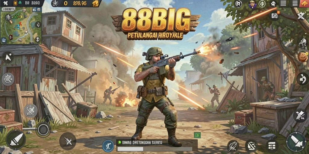 Gameplay seru dalam 88BIG Battle Royale dengan aksi mendebarkan.