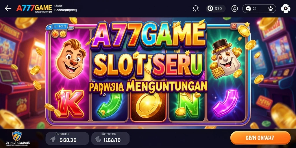Screenshot A777GAME menampilkan gameplay Slot yang penuh warna dan menarik.