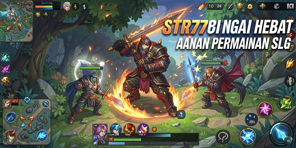 Screenshot AT777 menunjukkan aksi strategis dalam perang antar kerajaan.