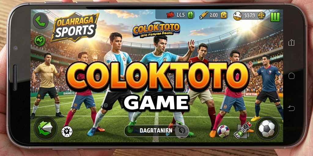Screenshot utama gameplay COLOKTOTO menampilkan keseruan pertandingan olahraga.