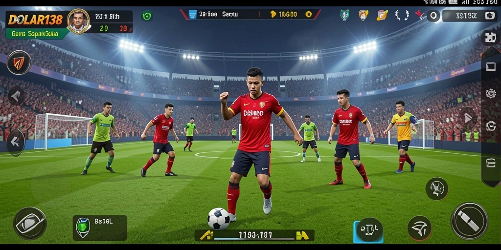 Tampilan menarik dari gameplay DOLAR138 dengan aksi sepak bola yang seru.