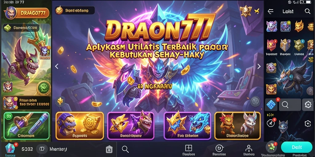 Tampilan utama DRAGON777 - aplikasi Utility untuk pengelolaan tugas.