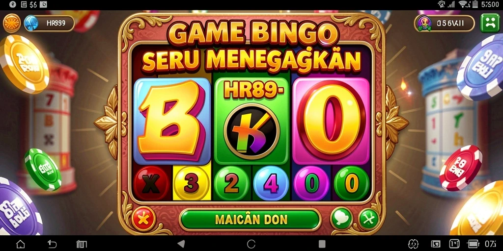Tampilan gameplay Bingo yang seru dan interaktif.