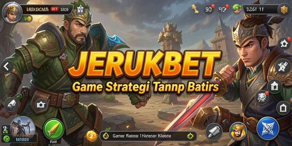 Tangkapan layar JERUKBET menampilkan aksi pertempuran yang intens.