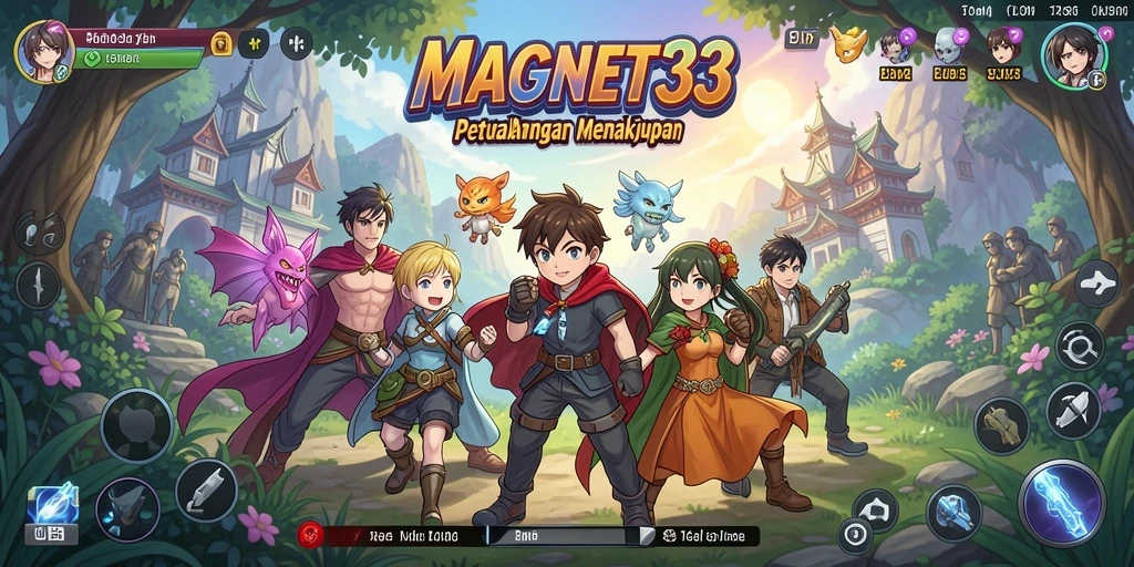 Tampilan gameplay MAGNET33 yang menyajikan karakter Anime ikonik.