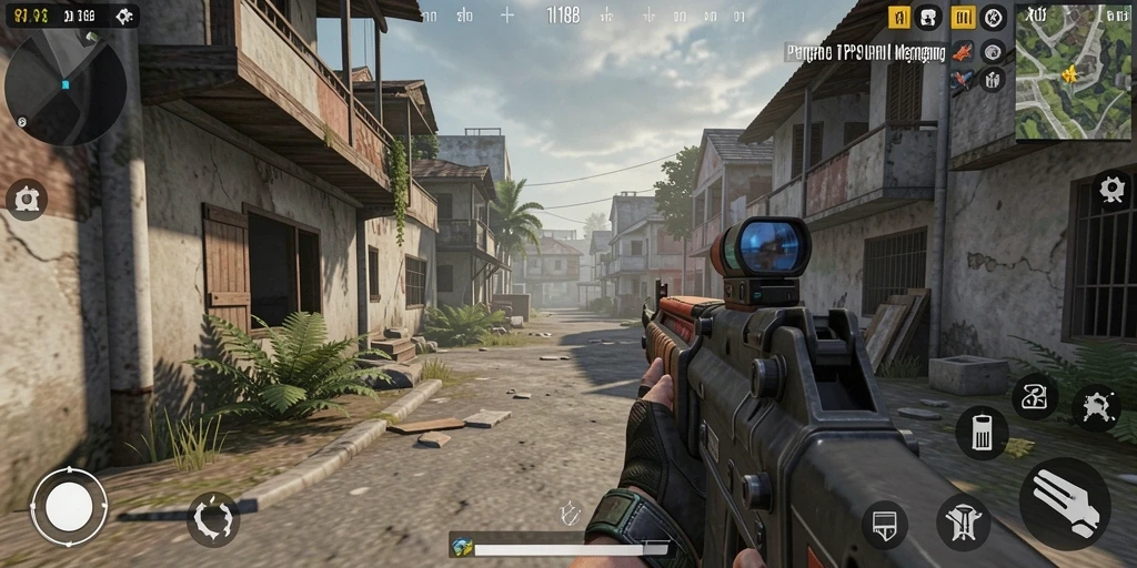 Screenshot utama RI188 menampilkan aksi gameplay TPS yang penuh ketegangan.