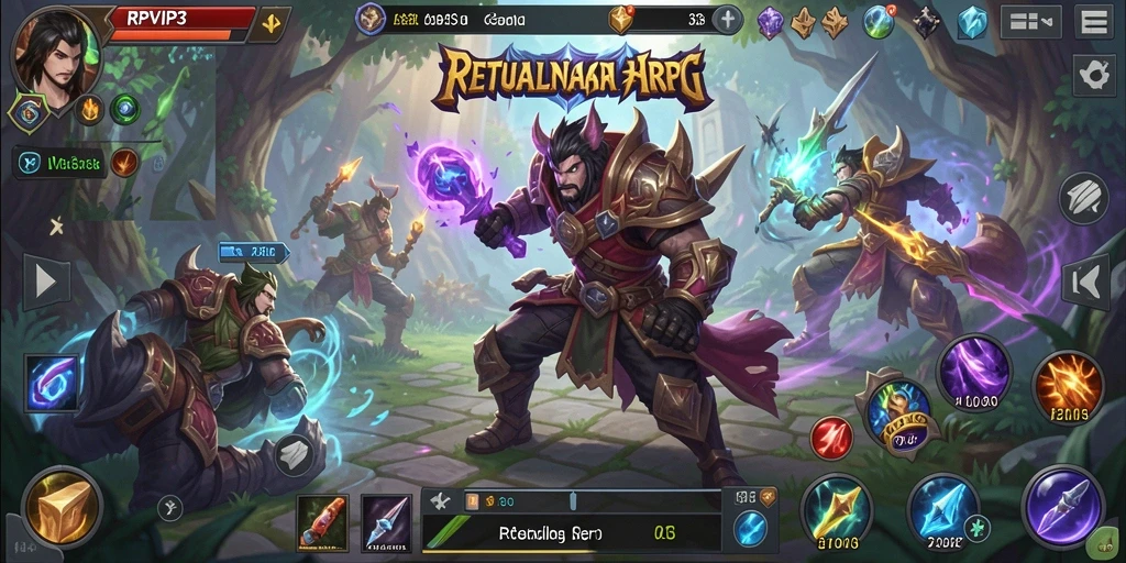 Tampilan gameplay RPVIP3 yang seru dalam pertarungan ARPG.