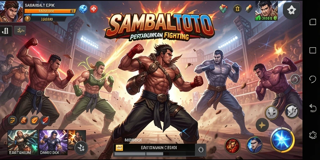 Tampilkan aksi pertarungan seru dalam gameplay SAMBALTOTO.