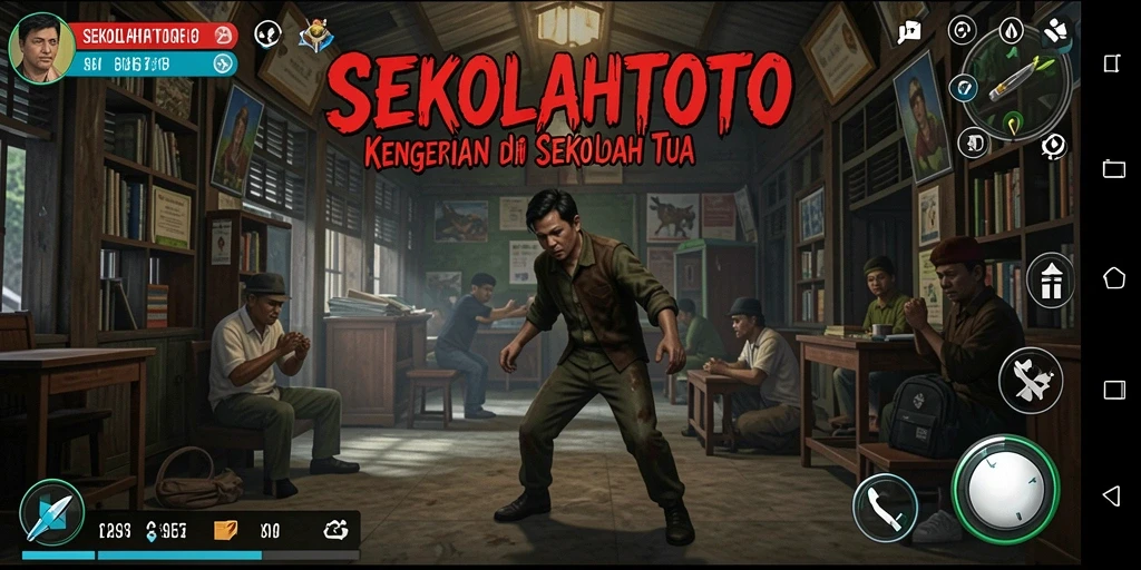 Gameplay menegangkan di SEKOLAHTOTO yang penuh kengerian.