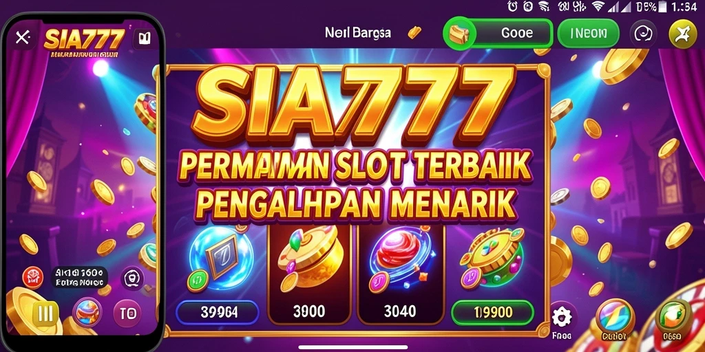 Screenshot gameplay SIA777 menampilkan mesin slot dengan efek visual yang menawan.