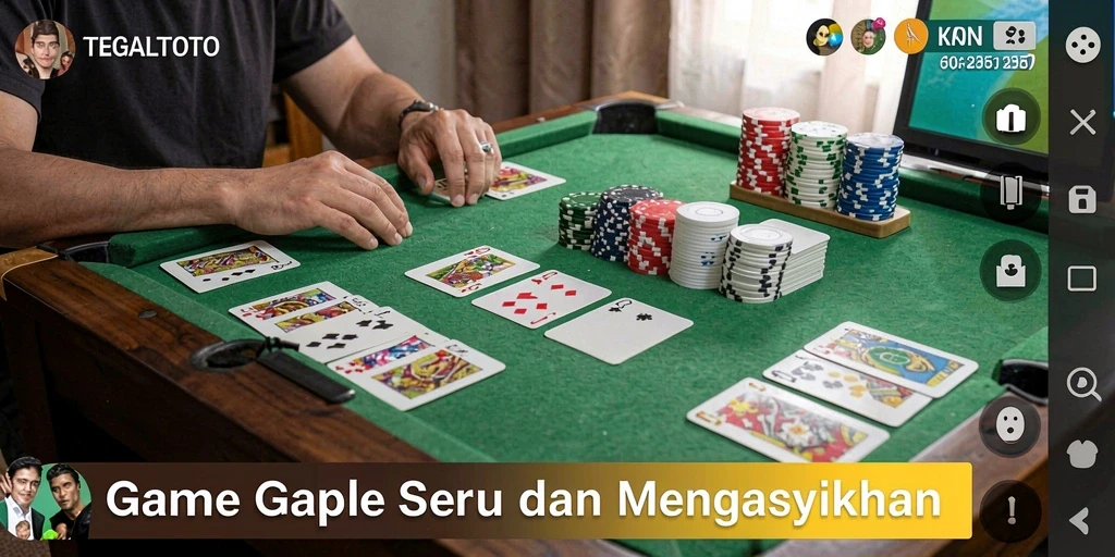 Gameplay seru Gaple dengan teman-teman di TEGALTOTO.