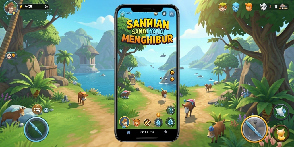 Screenshot dari gameplay VC55 dengan aksi santai dan menyenangkan.