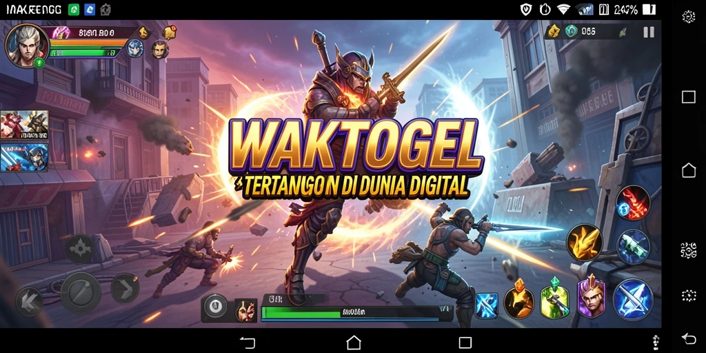 Screenshot gameplay WAKTOGEL menampilkan aksi pertarungan yang mendebarkan.