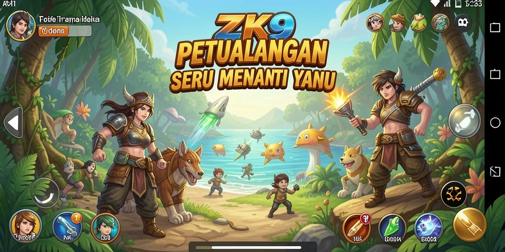 Tampilan gameplay ZK9 yang menampilkan aksi petualangan seru.